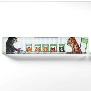 Christmas meal, Louis Wain Nameplate