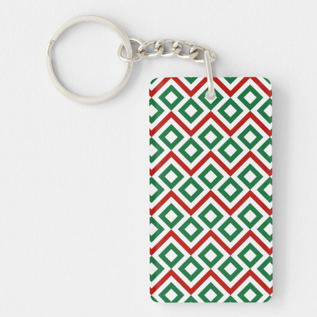 Christmas Meander Key Ring (Front)