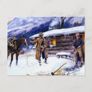 “Christmas Meat” by Charles M Russell Postcard