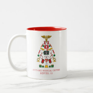 Christmas Medical Centre Doctors and Nurses Two-Tone Coffee Mug