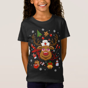 Christmas Medical Crew Nurse Reindeer Xmas T-Shirt