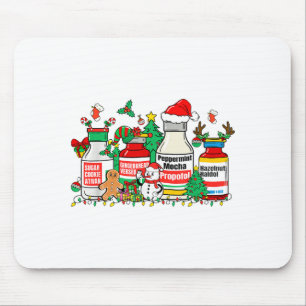 Christmas Medication Bottles Funny Nurse Humor  Mouse Pad