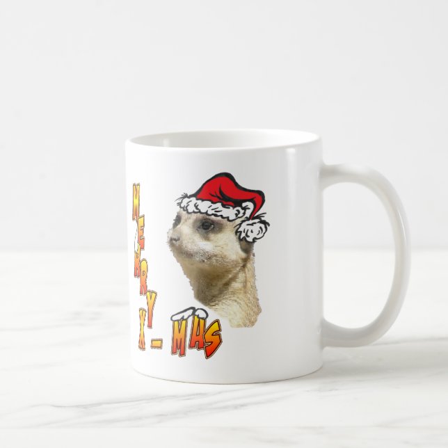 Christmas Meerkat Coffee Mug (Right)