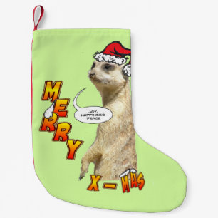Christmas Meerkat Customisable Stocking