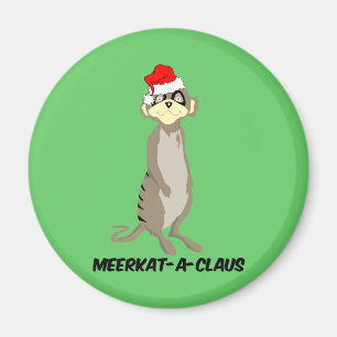 Christmas meerkat magnet