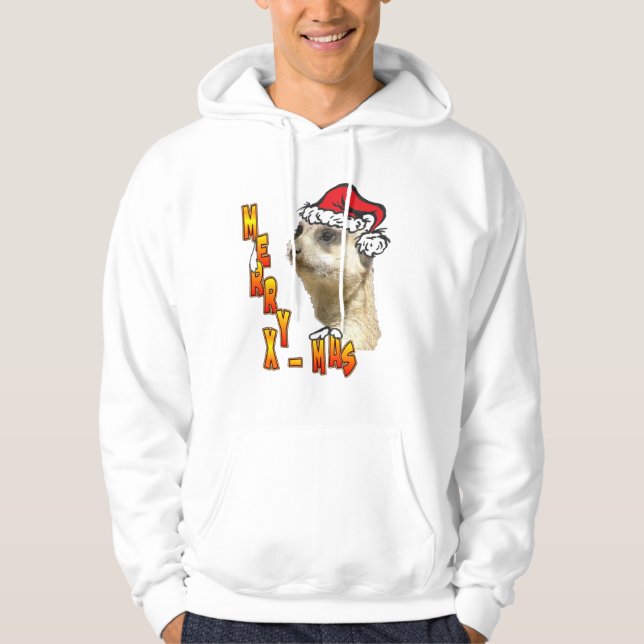 Christmas Meerkat Santa Hoodie (Front)