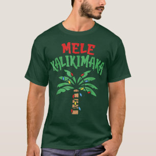 Christmas Mele Kalikimaka Palm Tree Hawaiian Light T-Shirt