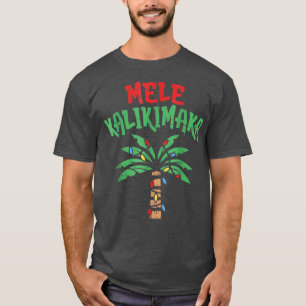 Christmas Mele Kalikimaka Palm Tree Hawaiian Light T-Shirt