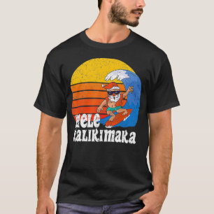 Christmas Mele Kalikimaka Surfing Santa Hawaiian  T-Shirt