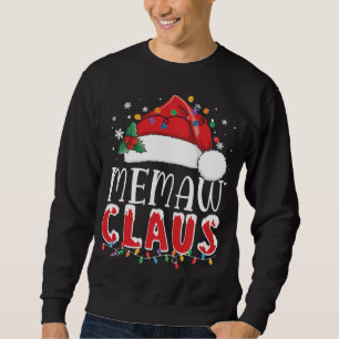 Christmas Memaw Claus Funny Pajama Family Matching Sweatshirt