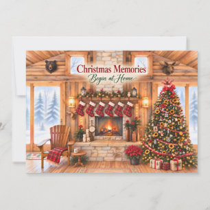 Christmas Memories Begin at Home Holiday Card