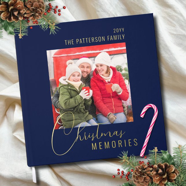 Christmas Memories Family Photo Personalised Guest Book (Creator Uploaded)
