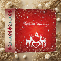 Christmas Memories Photo Album Red Book Binder