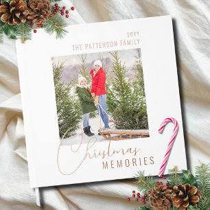 Christmas Memories Real Foil Family Photo Guest Book