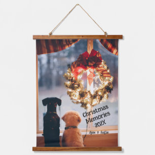 Christmas Memories with Your Pets Hanging Tapestry