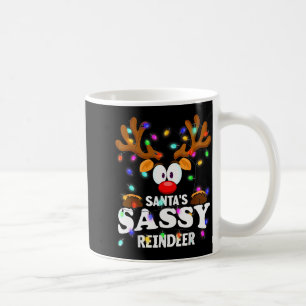 Christmas Men Women Santa's Sy Reindeer Coffee Mug