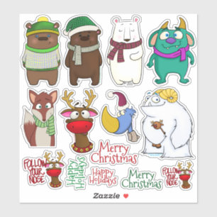 Christmas Menagerie Sticker Sheet