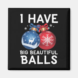 Christmas Mens Funny Tees I Have Big Beautiful Xma Magnet