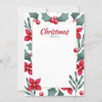 Christmas Menu Card