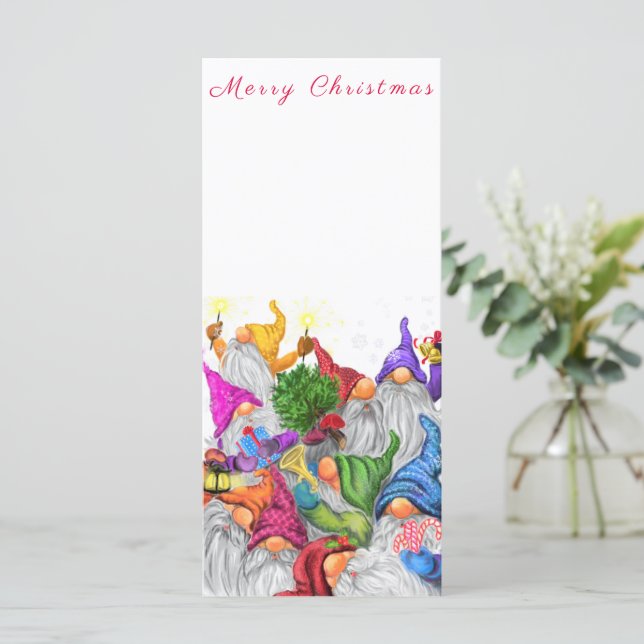 Christmas Menu Happy Gnomes Party (Standing Front)