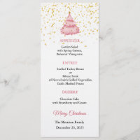 Christmas Menu Invitation, Christmas Dinner