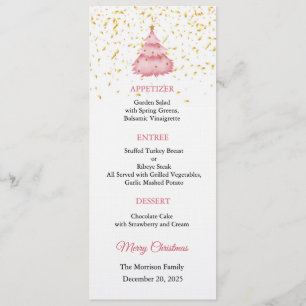 Christmas Menu Invitation, Christmas Dinner Invitation