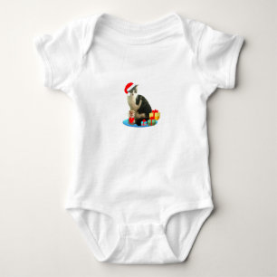 Christmas Merlin cat Baby Bodysuit