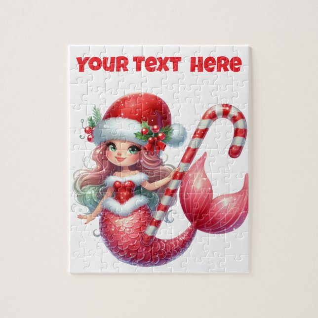 Christmas Mermaid Jigsaw Puzzle (Vertical)