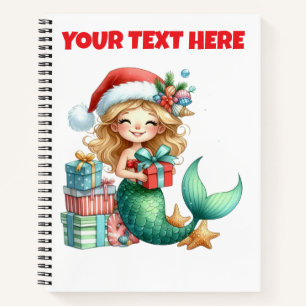 Christmas Mermaid Kids Journal – Personalized Note