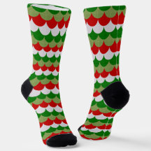 Christmas Mermaid Scales Sparkle Holiday Pattern