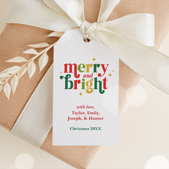 Christmas Merry and Bright Family Gift Tag (Christmas Merry and Bright Family Gift Tag)