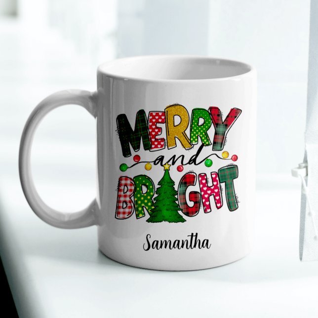 Christmas Merry and Bright Holiday Coffee Mug (Creator Uploaded)