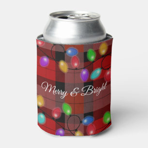 Christmas Merry And Bright Lights  Can Cooler