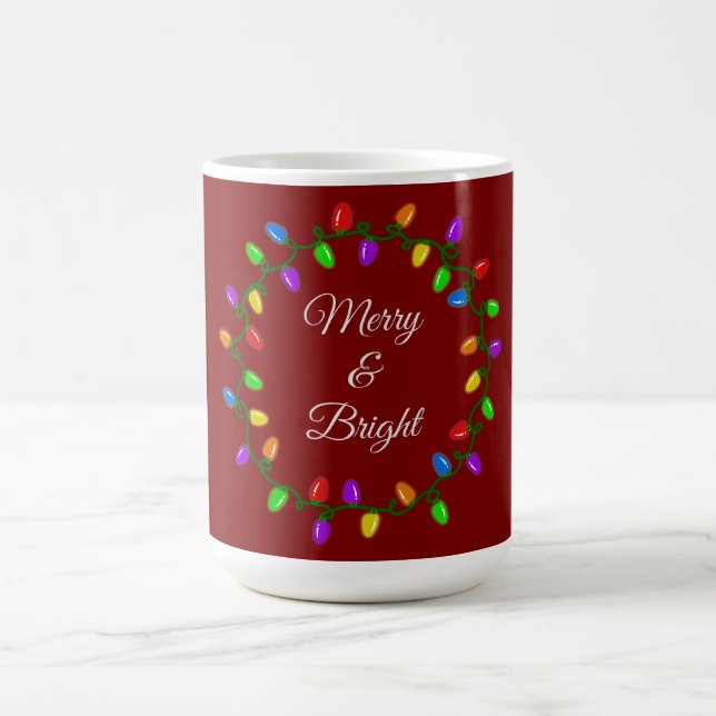 Christmas Merry And Bright Lights  Coffee Mug (Center)