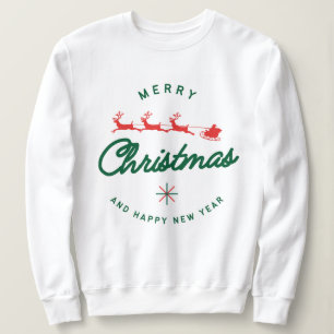 christmas,merry and bright,merry,modern,retro typo sweatshirt