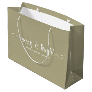 Christmas Merry and Bright Personalised Large Gift Bag