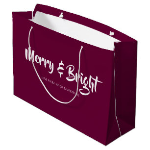 Christmas Merry and Bright Personalised Large Gift Bag