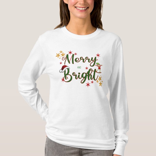 Christmas Merry and Bright T-Shirt (Front)