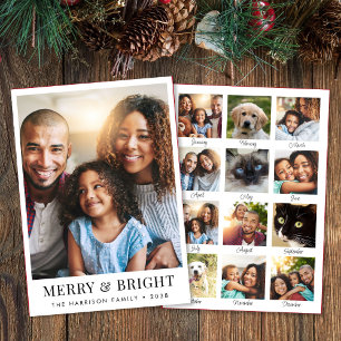 Christmas Merry Bright Photo Holiday Card