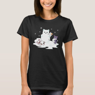 Christmas Merry Catmas Cat Snowcat Snowman Graphic T-Shirt