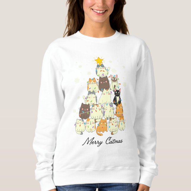 Christmas Merry Catmas  Sweatshirt (Front)