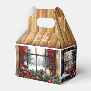 Christmas Merry Christmas Country Cabin Gift Favour Box