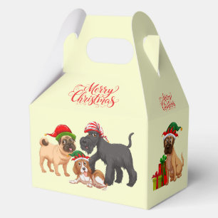 Christmas Merry Christmas Dogs Favor Gift Favour Box