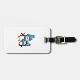 Christmas Merry Christmas For Gift Penguin Snowman Luggage Tag