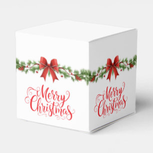 Christmas Merry Christmas Garland Favor Gift Box