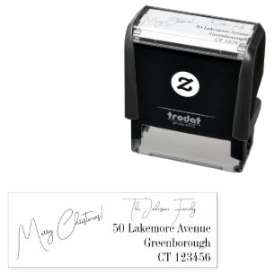 Christmas Merry Christmas Return Address Self-inking Stamp