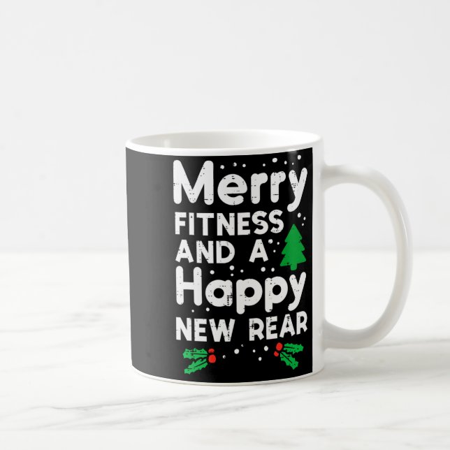 Christmas Merry Fitness Happy New Rear Xmas Workou Coffee Mug (Right)