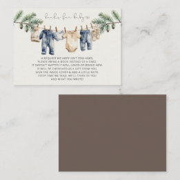 Christmas Merry Little Baby Shower Book Request  Enclosure Card