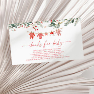 Christmas Merry Little Baby Shower Books For Baby Enclosure Card