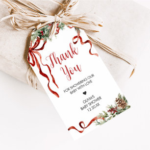 Christmas Merry Little Baby Shower Favor Tags